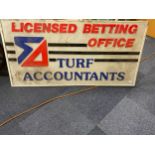 Large Licenced betting office sign turf accountants