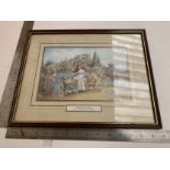 Print in frame of Herbaceous Border by W.F Ashburner (fl.1900-1930)
