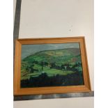 Oil painting countryside scene