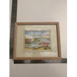 Watercolour Hamilton From Pouauder gate Bemuda signed - C Holdeep