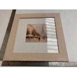 Framed pencil drawing of Eifel Tower by Ron Barker