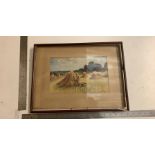 Water colour of farming scene by James Townsend