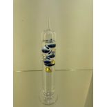 Blown glass thermometer 18c - 26c