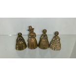 4 brass bells