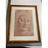 Framed print of young female