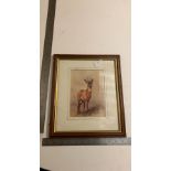 Signed print of a deer by Rodger Lee