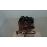 Vintage military binoculars,1945~ Kershaw and Sons~ Original leather case