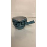 Studio pottery blue glazed jug