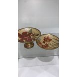 Decorative matching bowl and stand