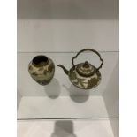 Pair of Clossoine tea pot and lid and pot