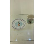 Wedge wood christening mug and plate