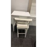 School desk and chair