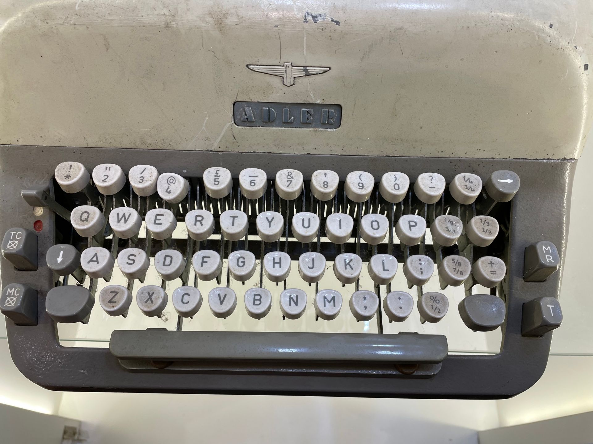 1960,s German Adler type writer with Nazi sticker to top - Image 2 of 5