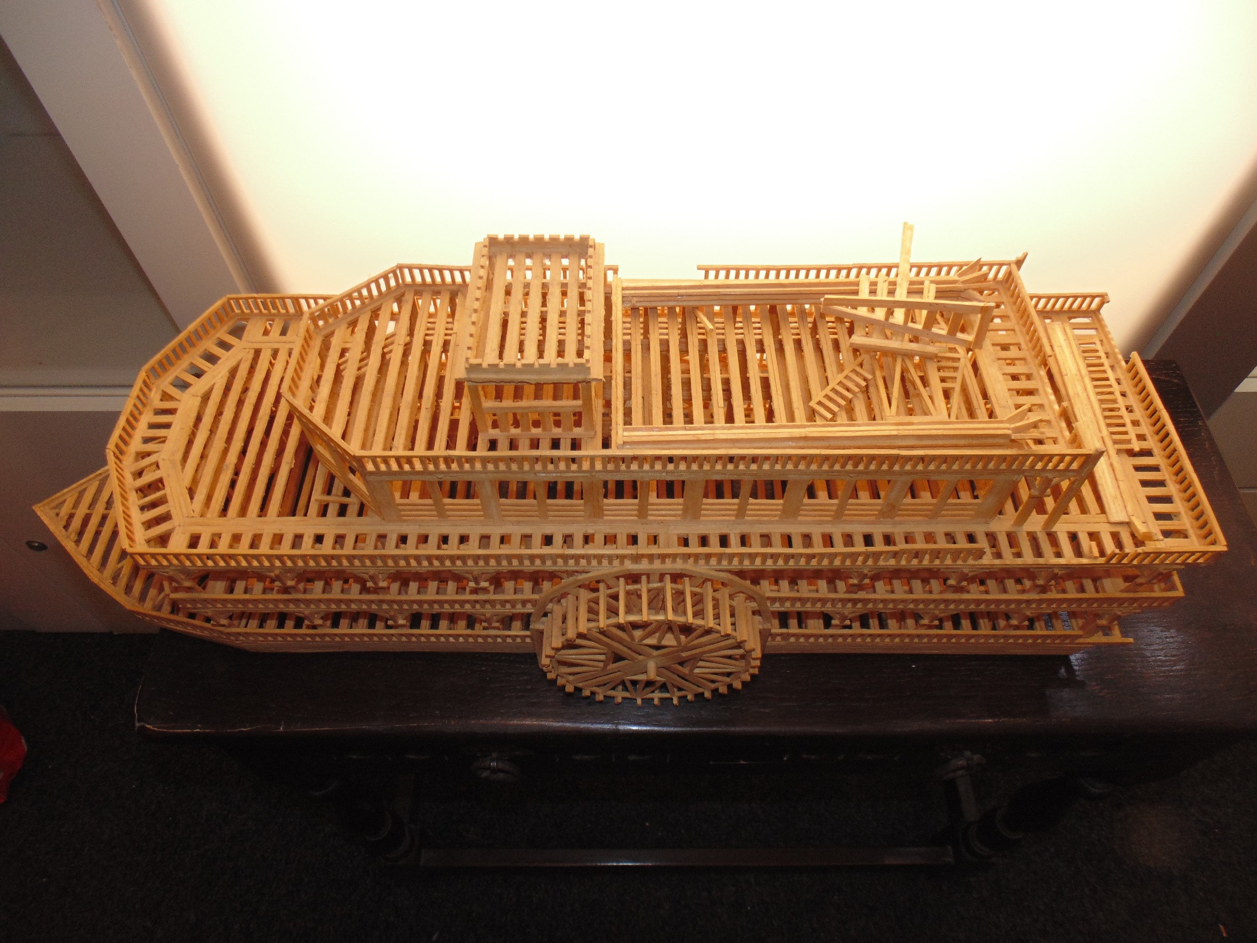 Steam boat made of matches A/F - Image 2 of 2