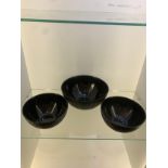1 large and two medium wedgewood (jasper) night and day bowls made in england
