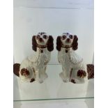 2 hand painted Staffordshire dogs