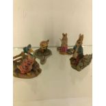 4 beatrix potter orniments