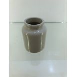 SMALL WHITE CERAMIC POT UNSIGNED. MINT.