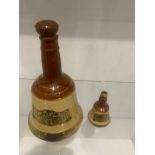 Large and bells whisky decanters