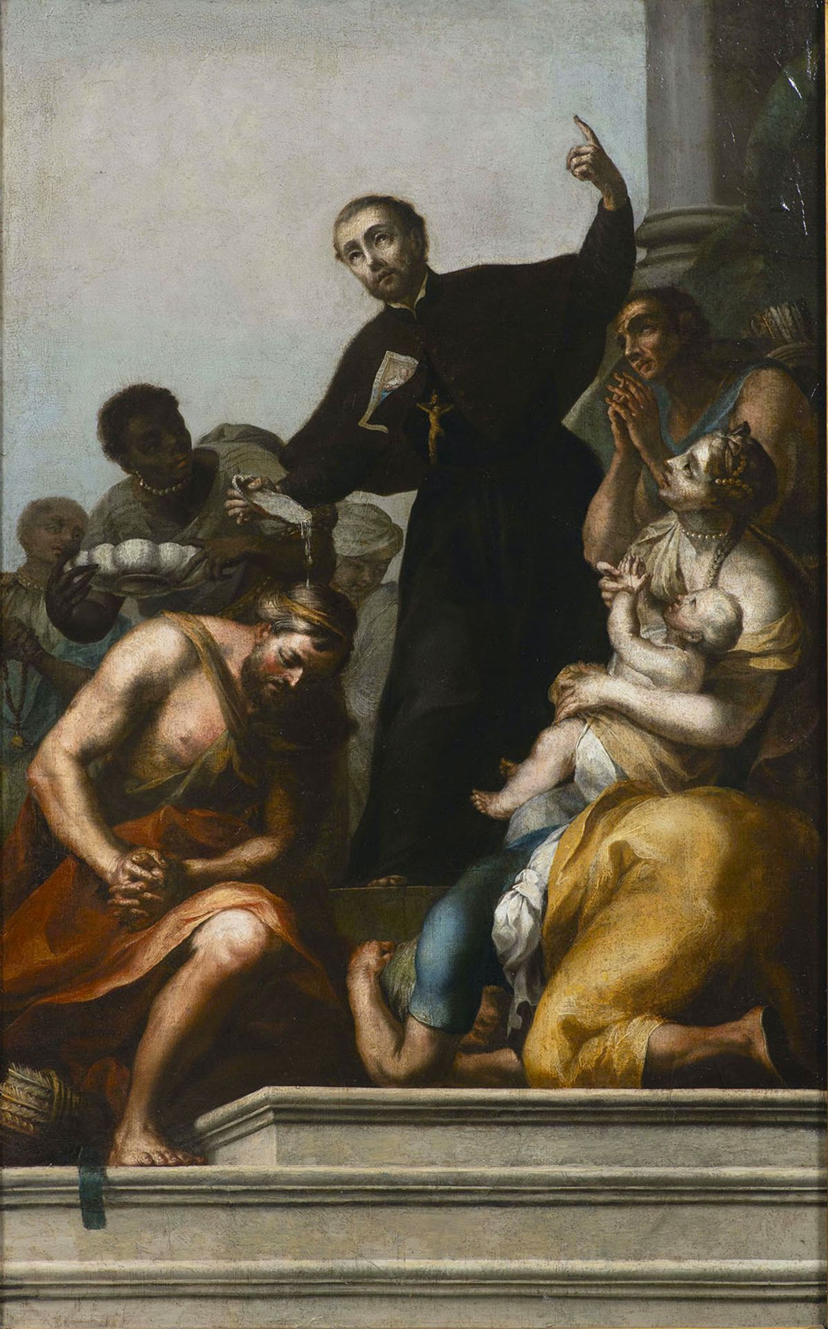 Italian Painter of the Late 17th/Early 18th Century, Saint Francis Xavier at Baptism 
