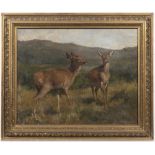 Franz Xaver Von Pausinger (1839 – 1915), Pair of Roe Fawns in the Wood