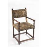 Chair with Arms in Walnut, 17th century