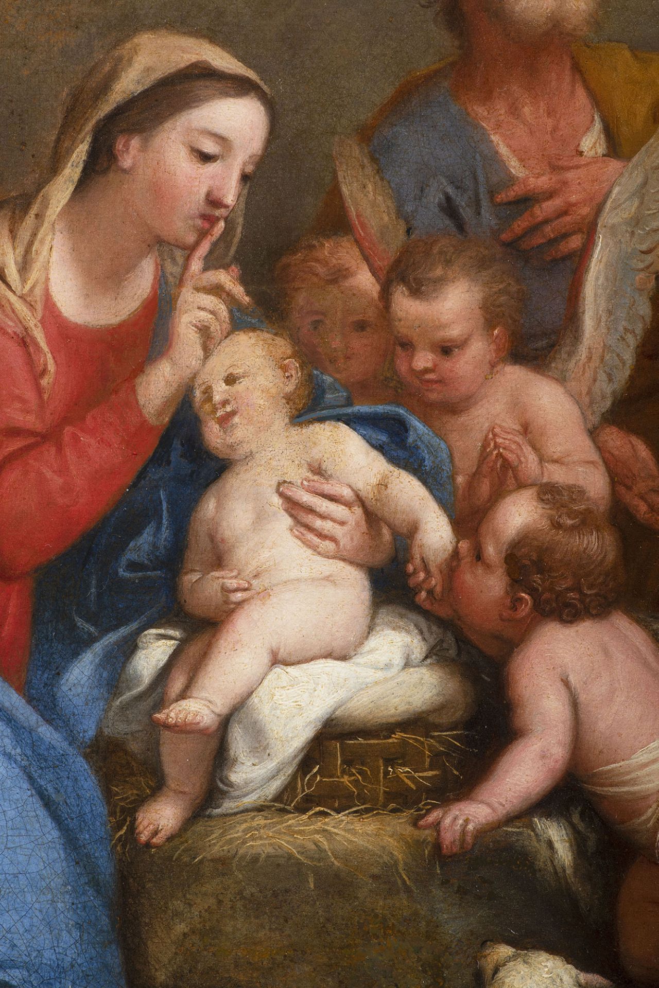 Marcantonio Franceschini, (1648, Bologna - 1729, Bologna), Atributted, The Holy Family with little J - Bild 3 aus 5