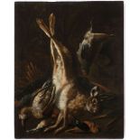 Attributed to Fransi de Hamilton (1623-1712), Hunting Still Life with Rabbits and Birds