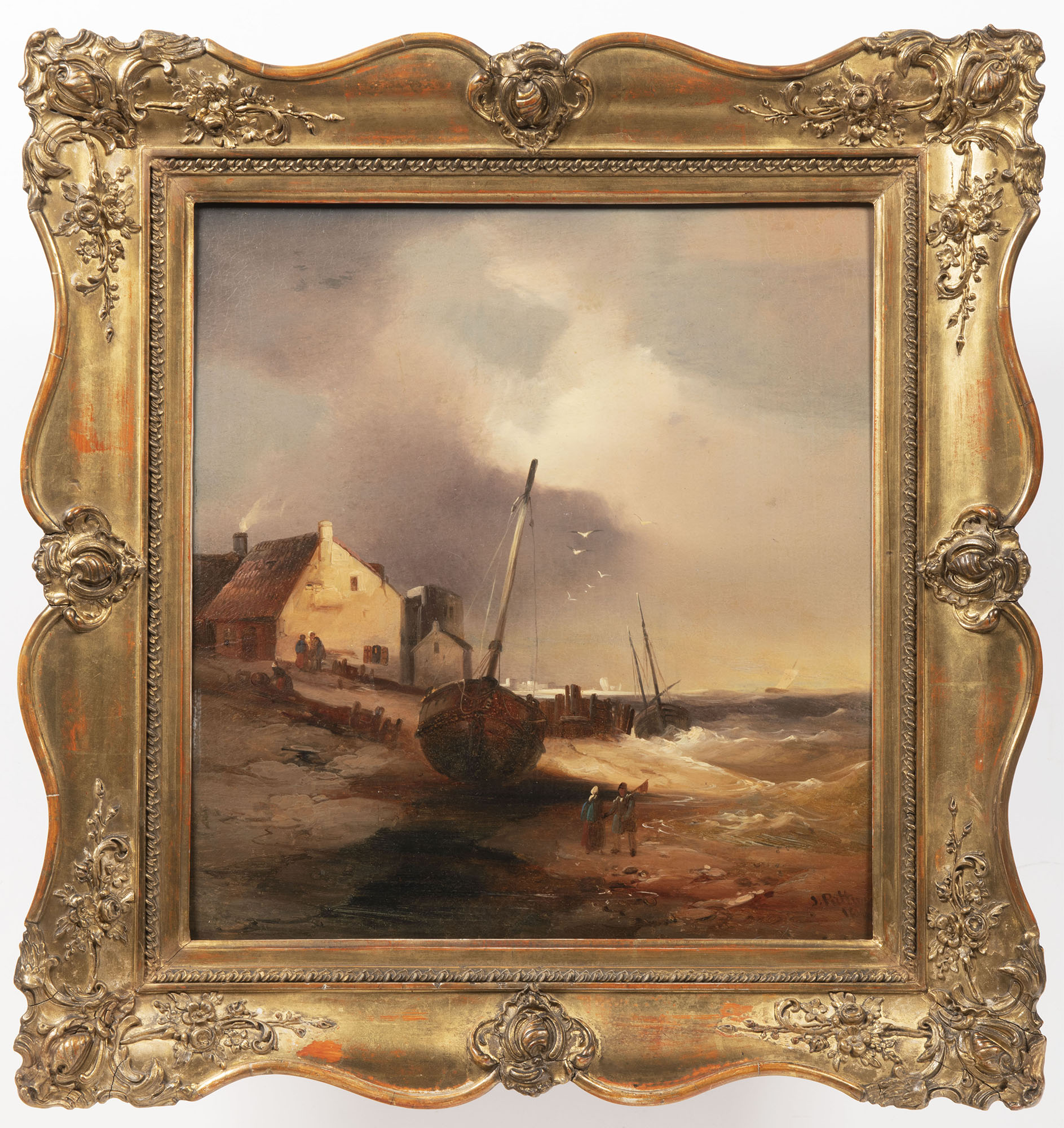 Josef Carl Berthold Püttner (1821, Planá u Mariánských Lázní - 1881, Vöslau), Pair of Seascapes - Bild 3 aus 11