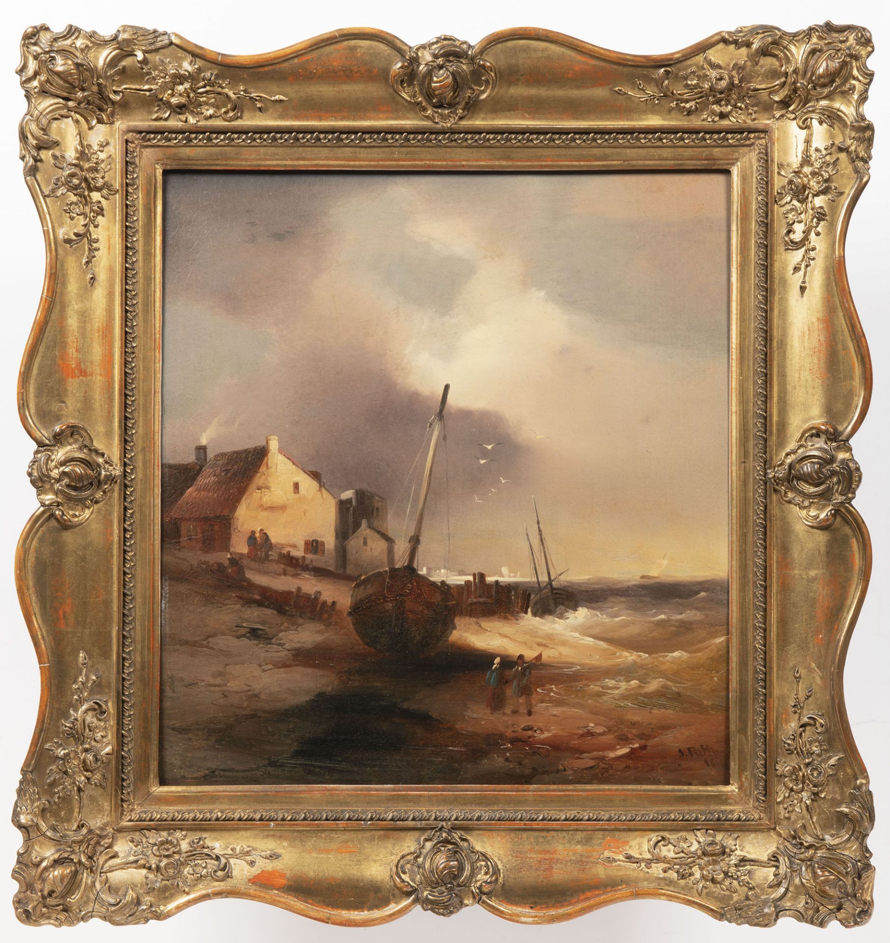 Josef Carl Berthold Püttner (1821, Planá u Mariánských Lázní - 1881, Vöslau), Pair of Seascapes - Image 3 of 11