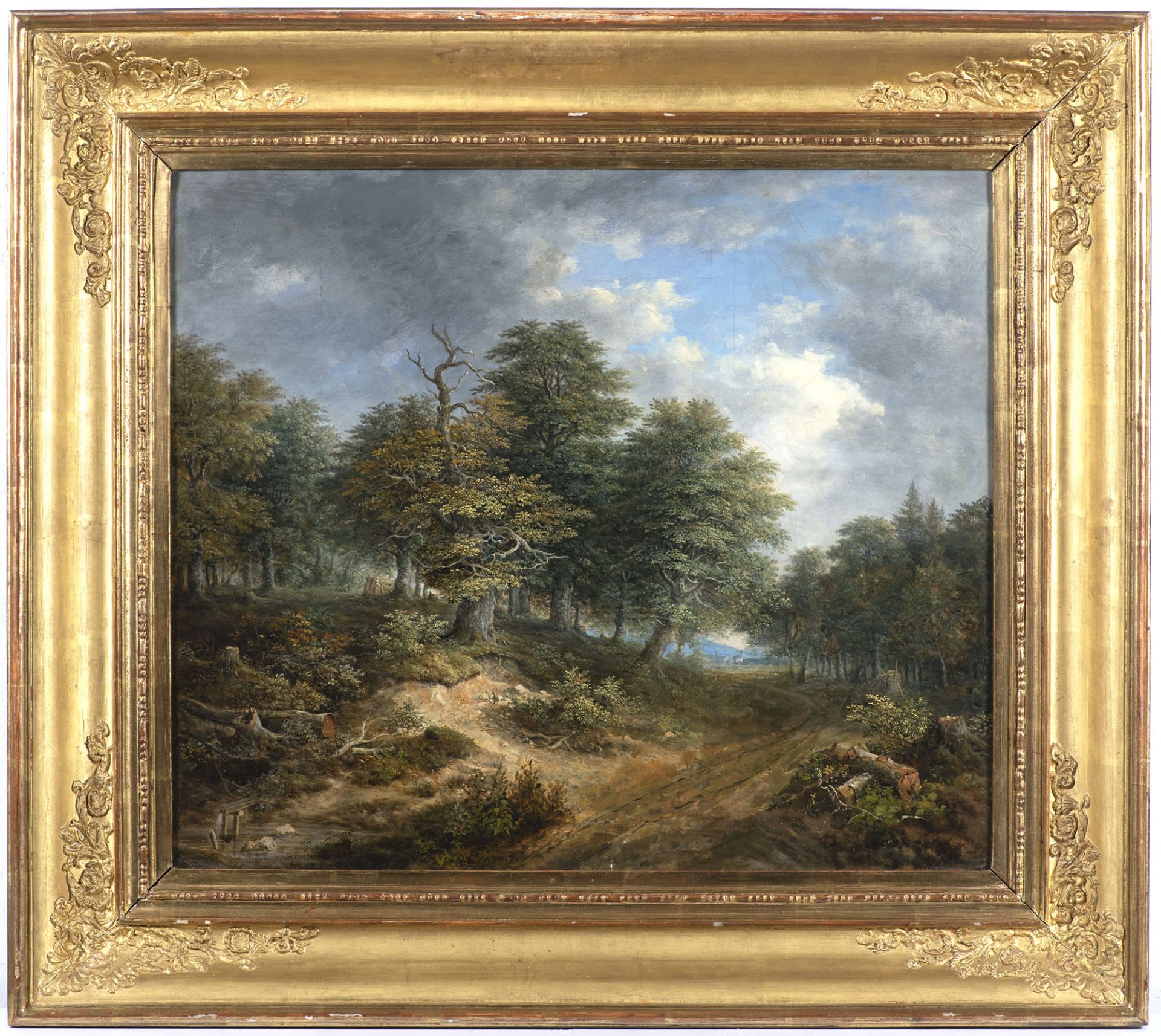 Johann Jakob Dorner the Younger (1775 Munich – 1852 Munich), Forest Landscape with a Road to the Vil