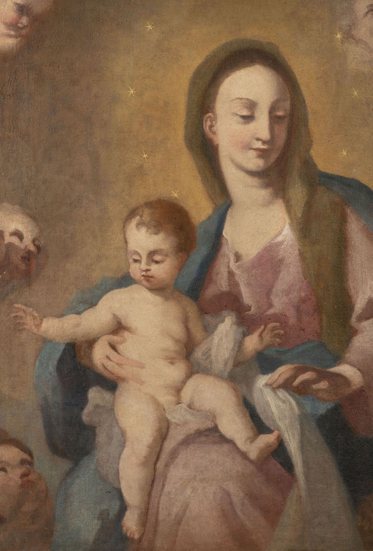 Franz Joseph Spiegler (5 April 1691 – 15 April 1757) – Atributted, Madonna with Child and Angels - Bild 2 aus 4