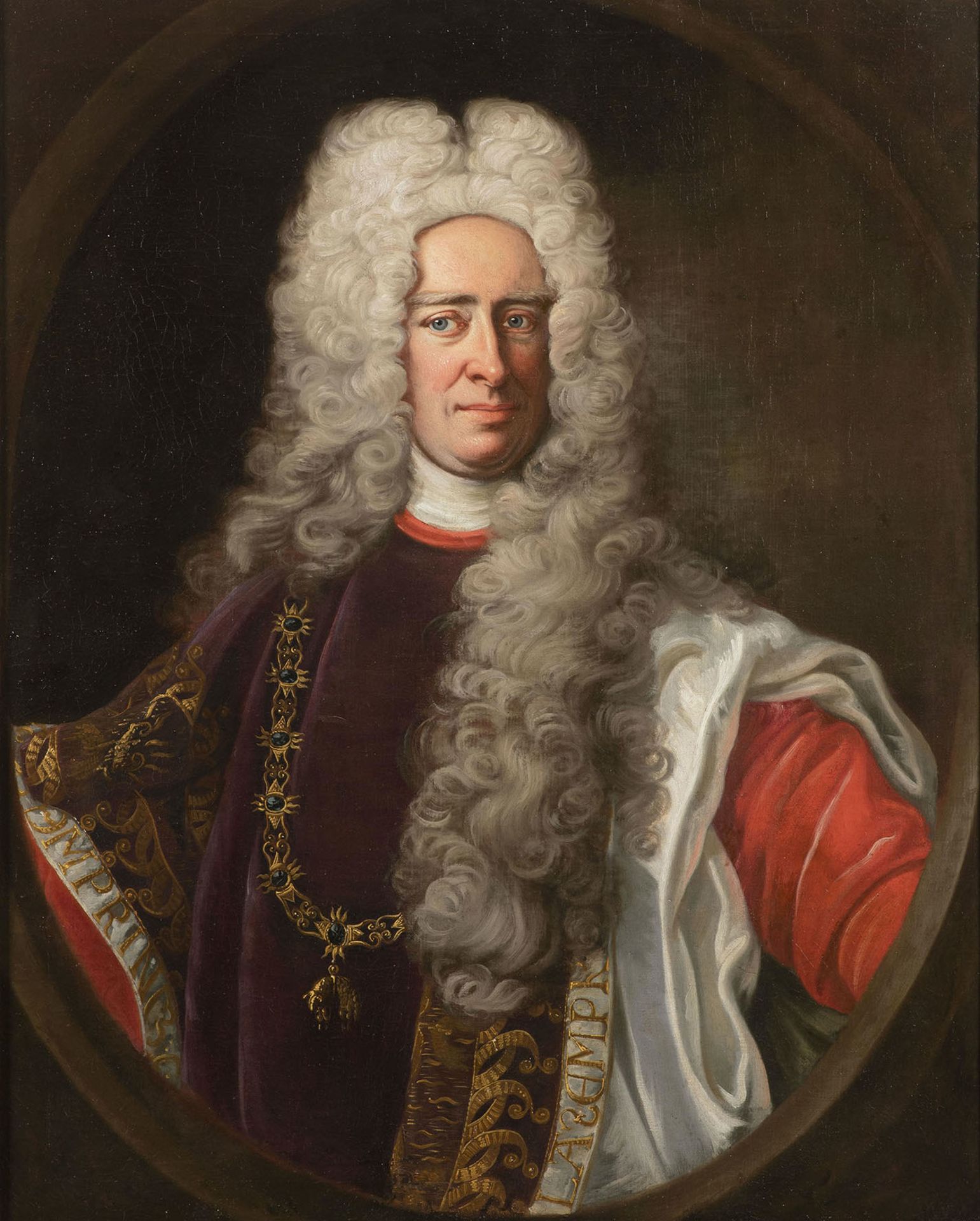 Johann Gottfried Auerbach (1697-1753) – Attributed, Portrait of Emperor Charles VI. (1685–1740) as G