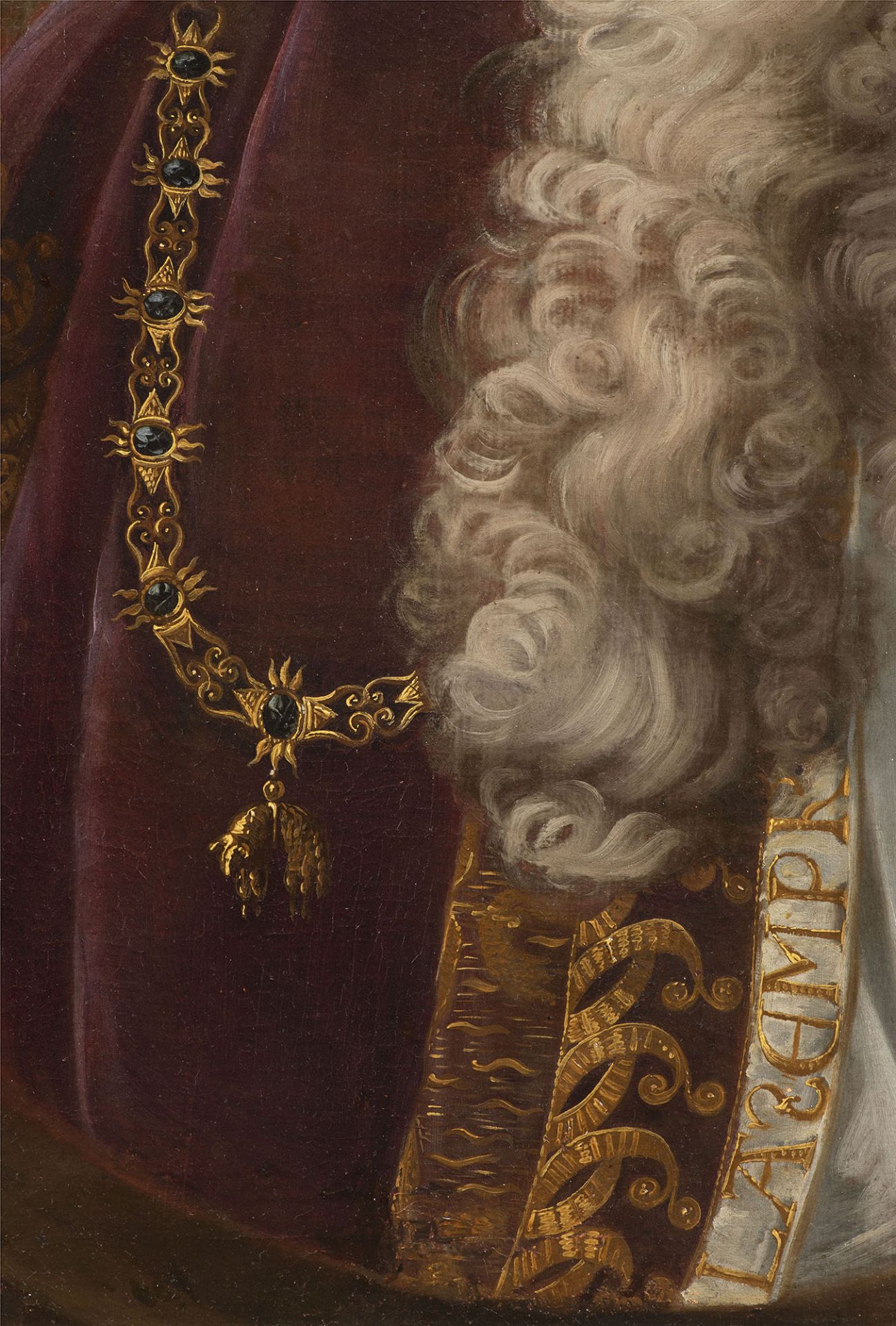 Johann Gottfried Auerbach (1697-1753) – Attributed, Portrait of Emperor Charles VI. (1685–1740) as G - Bild 3 aus 3