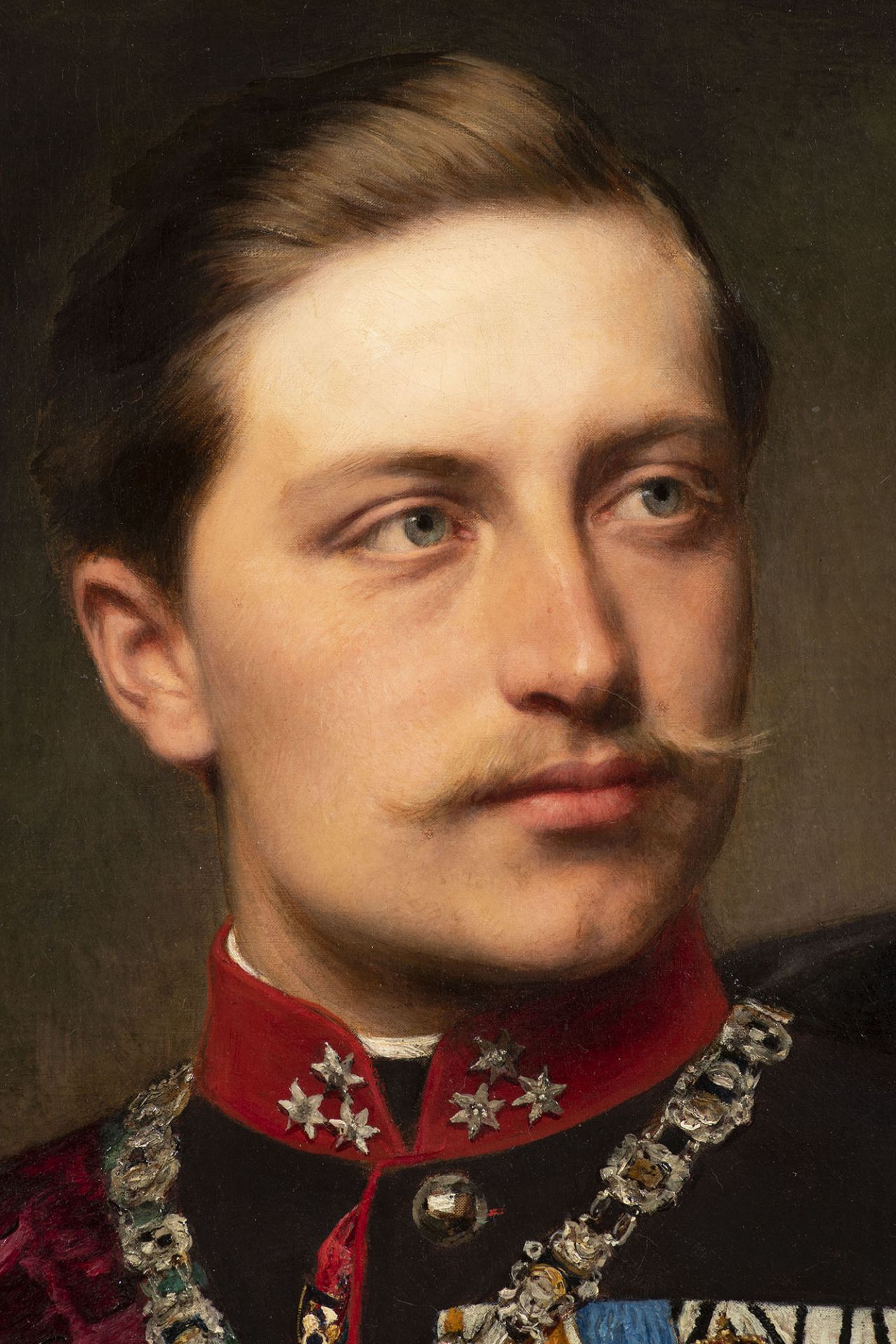 German painter of the 19th century, Portrait of William of Prussia, Later Emperor William II. - Bild 3 aus 4
