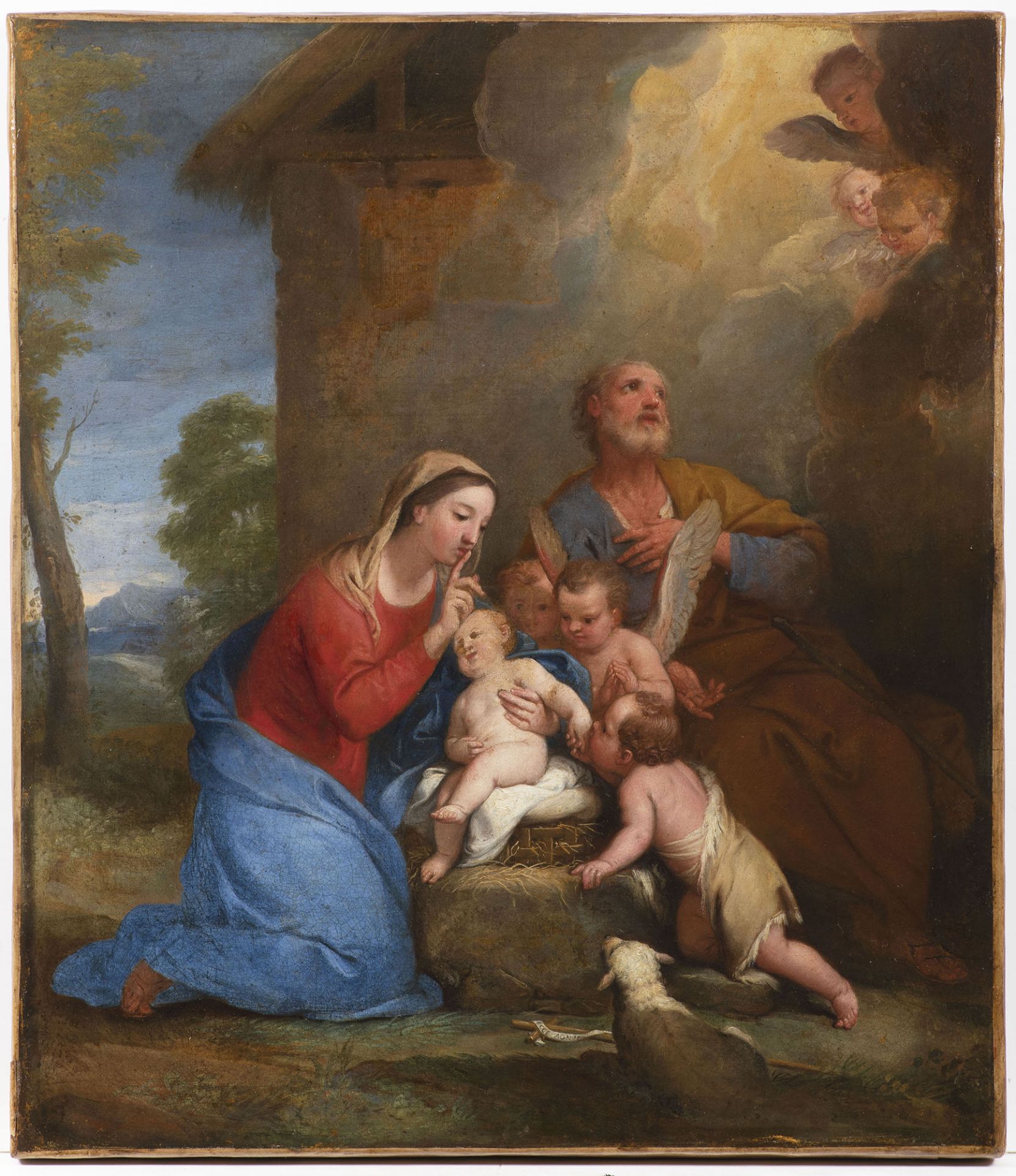 Marcantonio Franceschini, (1648, Bologna - 1729, Bologna), Atributted, The Holy Family with little J