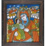 Hinterglasbild: Maria mit dem Jesusknaben