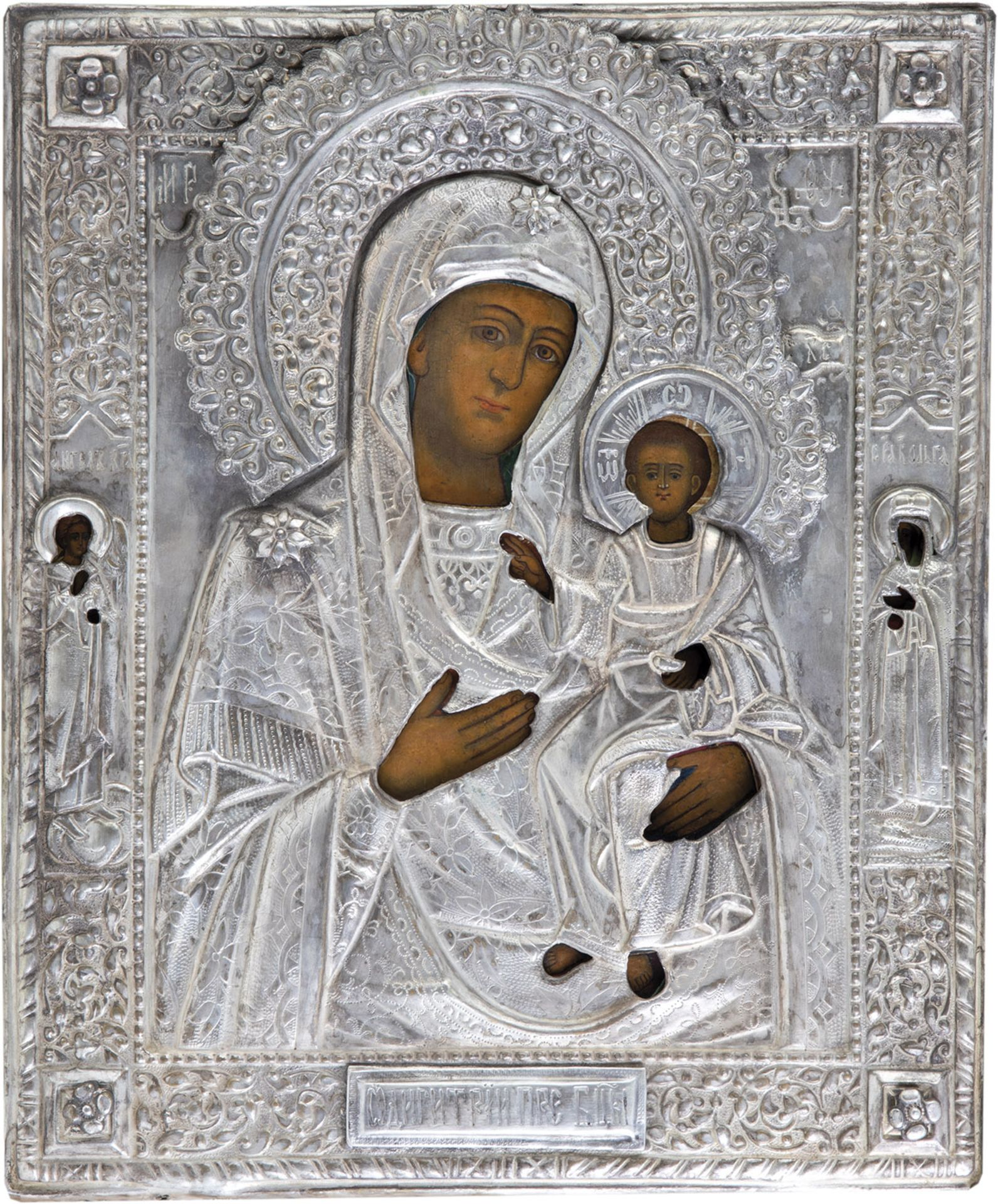 Gottesmutter von Smolensk mit Oklad