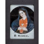 Hinterglasbild ''S. MARIA''