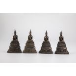 Konvolut vier Buddhas