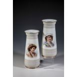 Paar Vasen mit Mädchenporträt