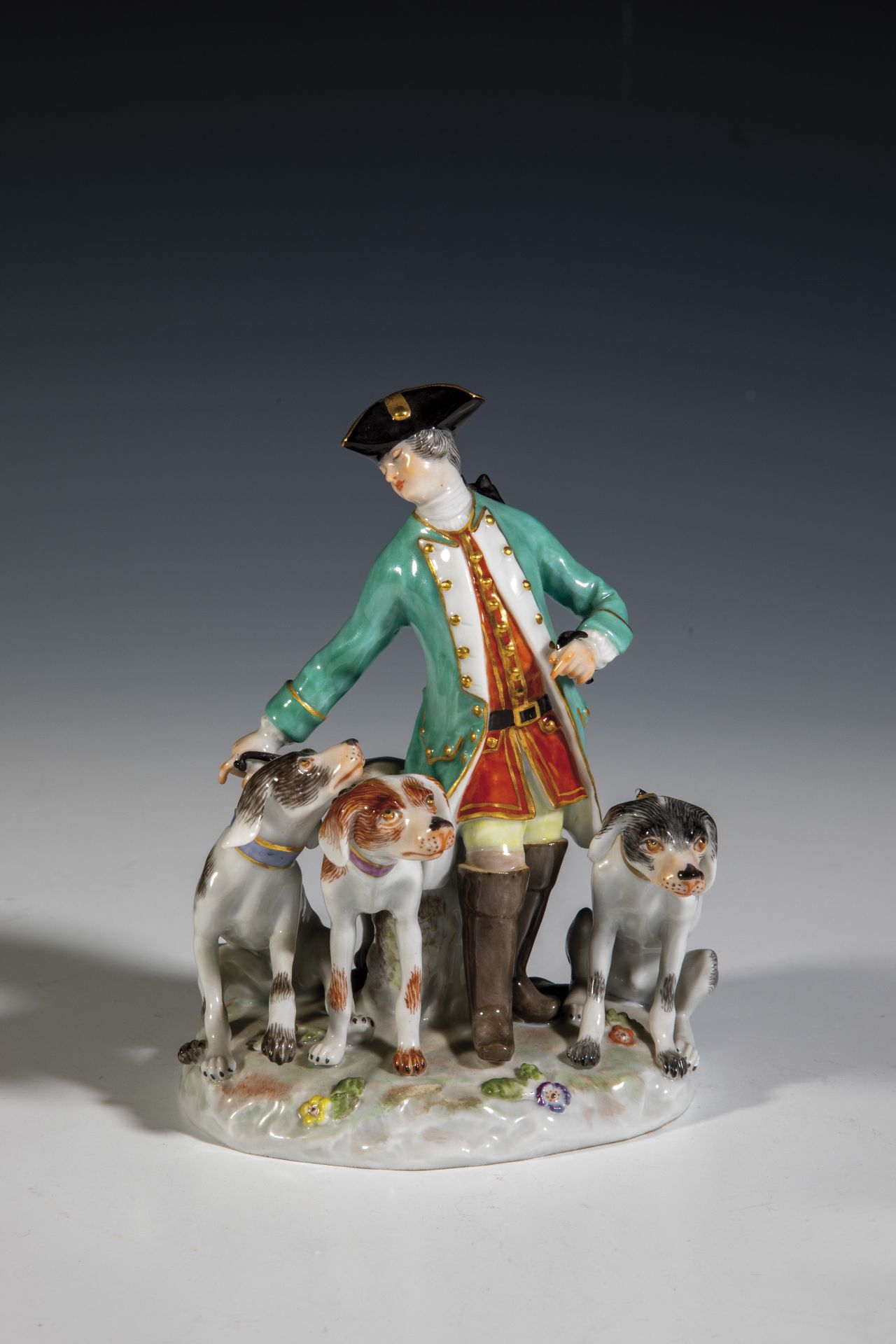 Hunter with hunting dogs