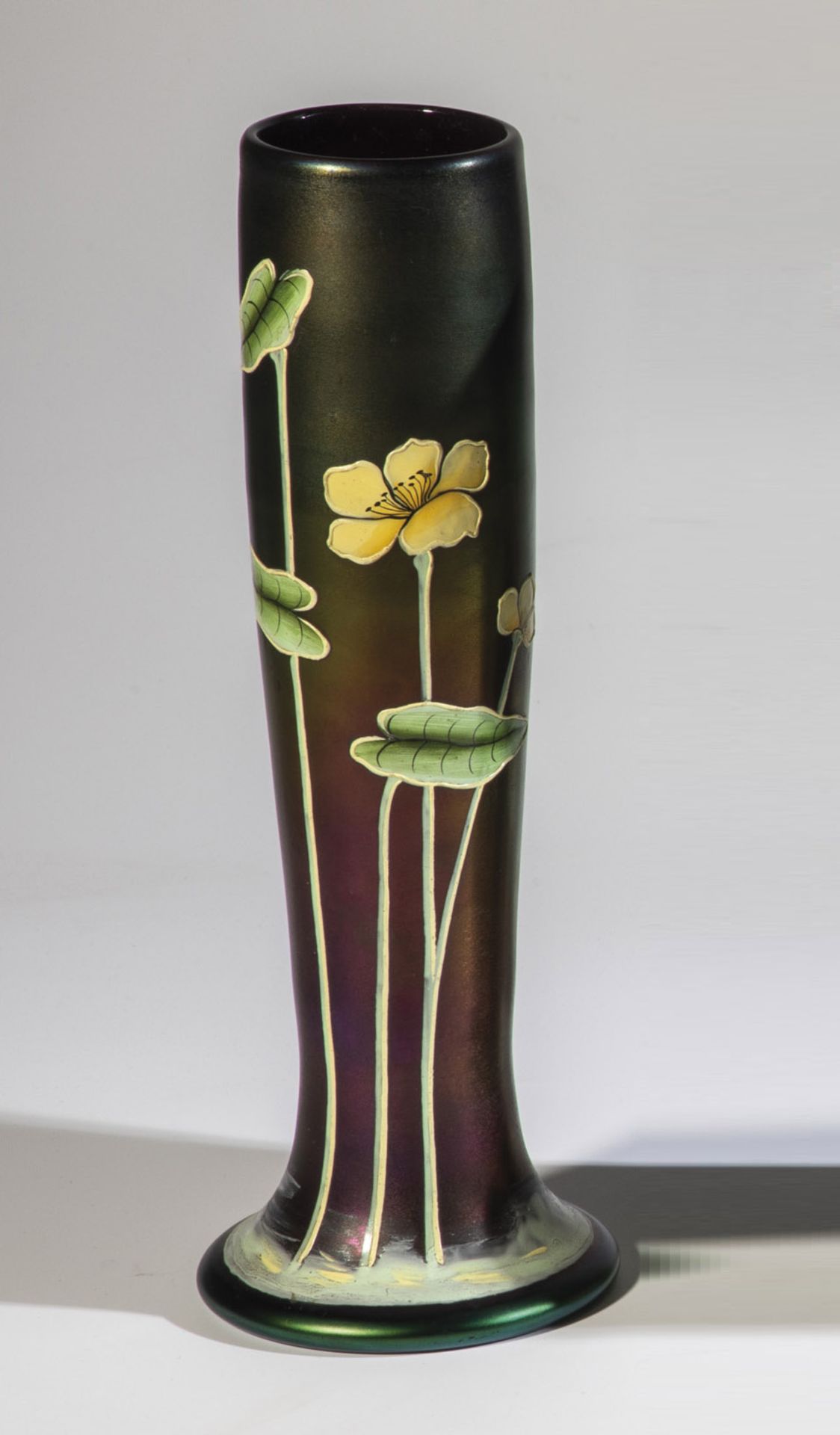 Long neck vase with ranunculus