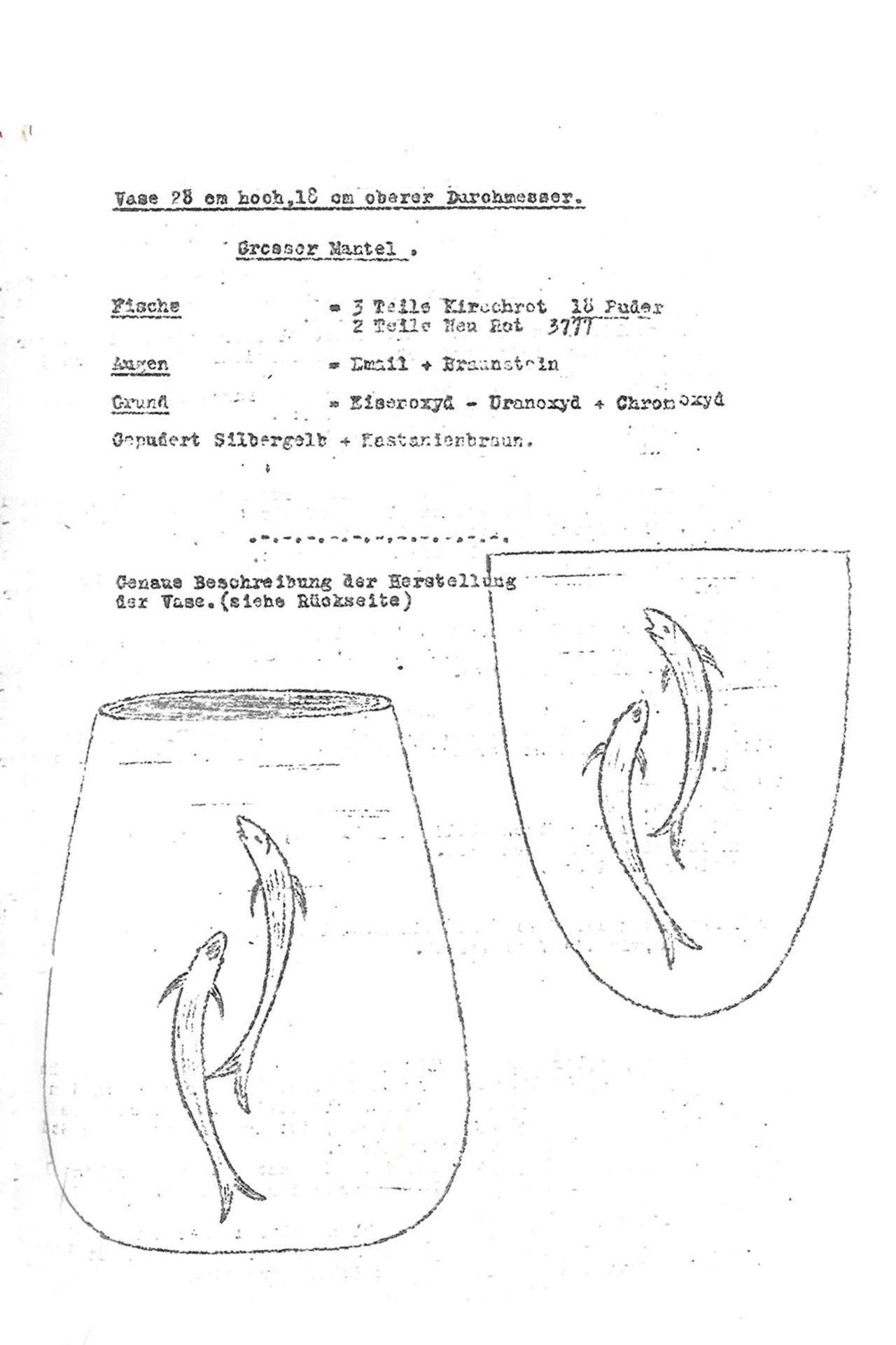 Bedeutende und seltene Vase mit Fischen - Bild 2 aus 2