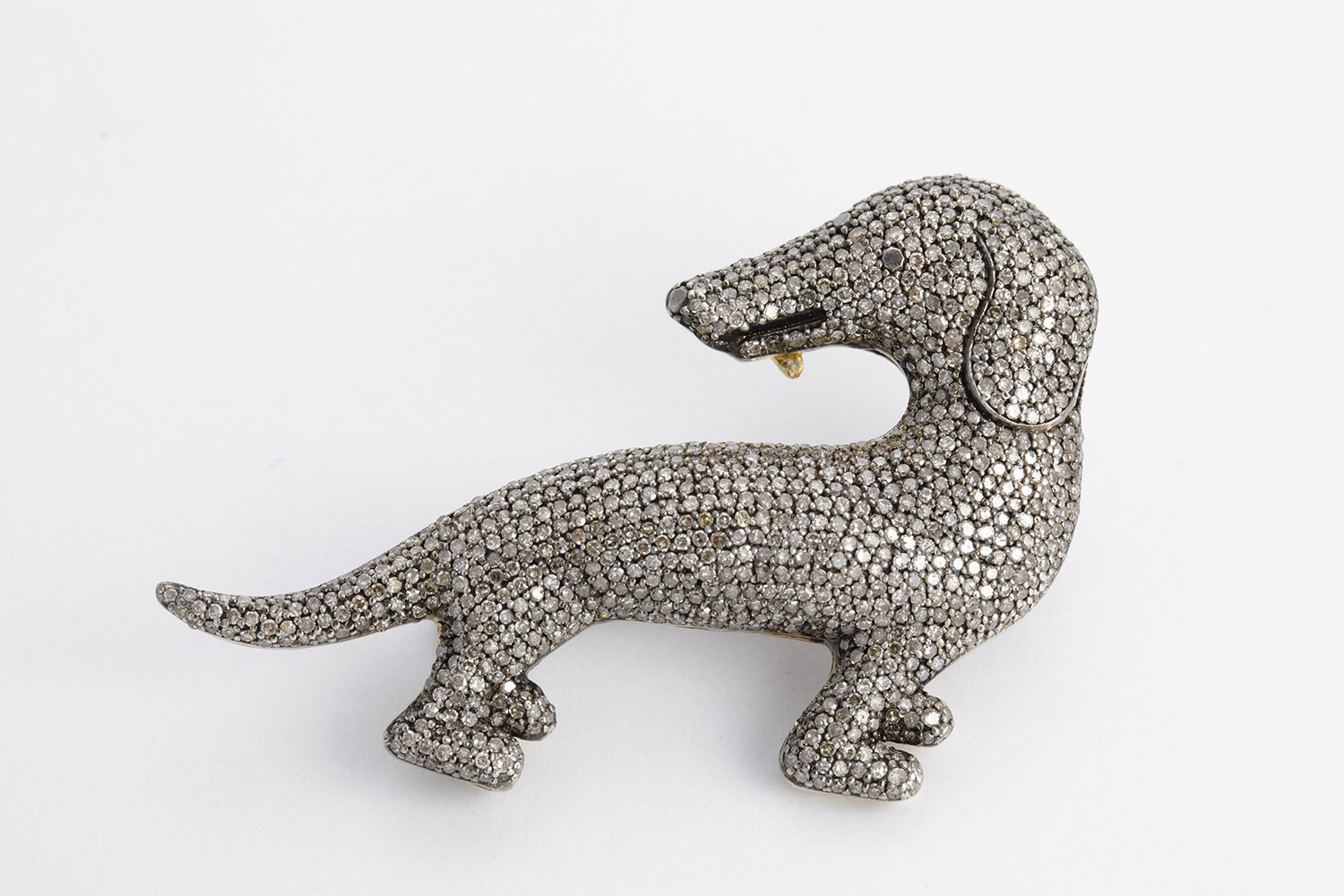 Diamond brooch ''Dachshund