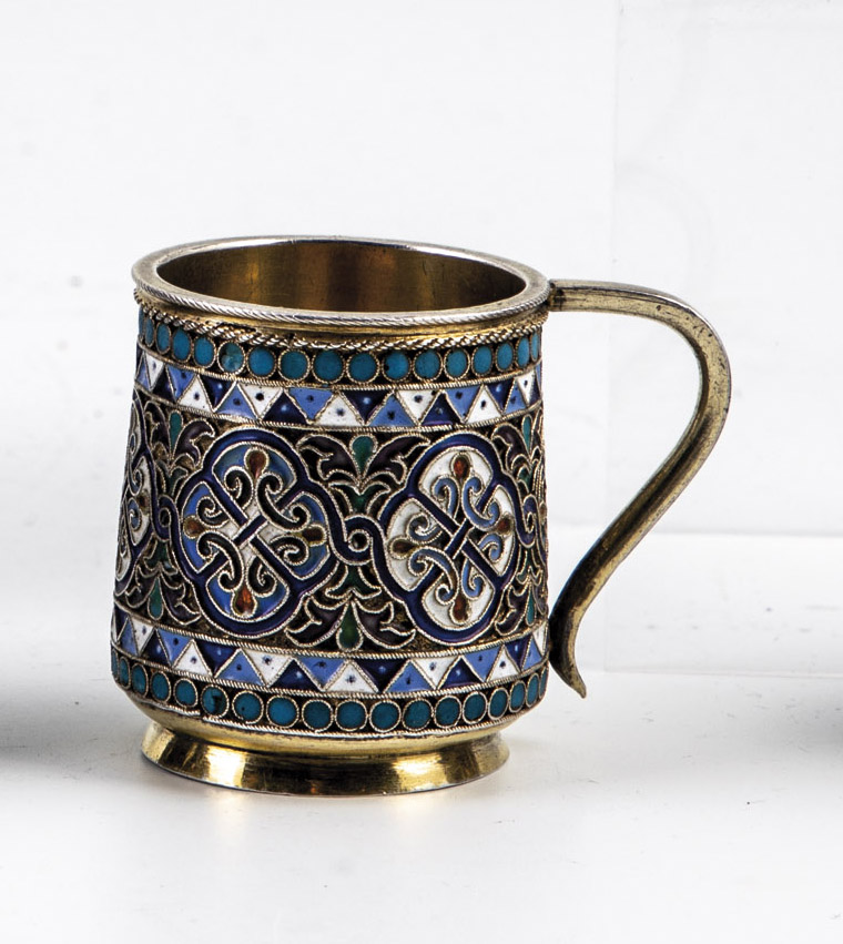 Cloisonne enamel mug