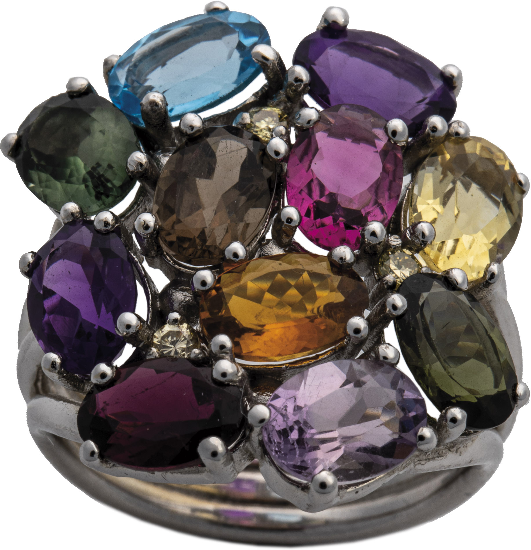 Colored gemstone ring. Please note that this object is taxed. For customers within the EU, the statu