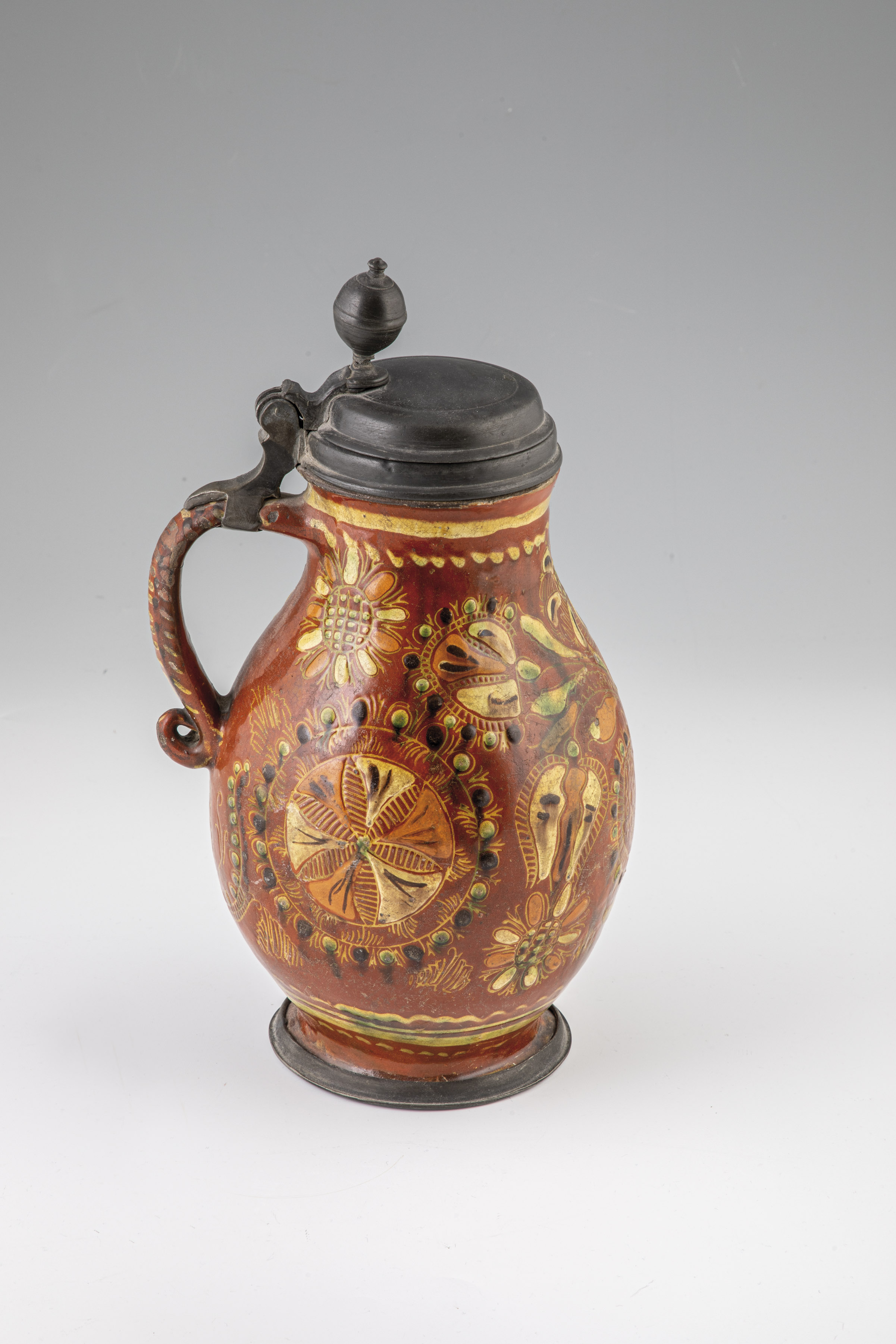 Rare pear jug with pewter mounting - Image 3 of 3