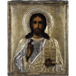 Christus Pantokrator mit Silberoklad