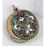 Cloisonne-Email-Anhaengermedaillon